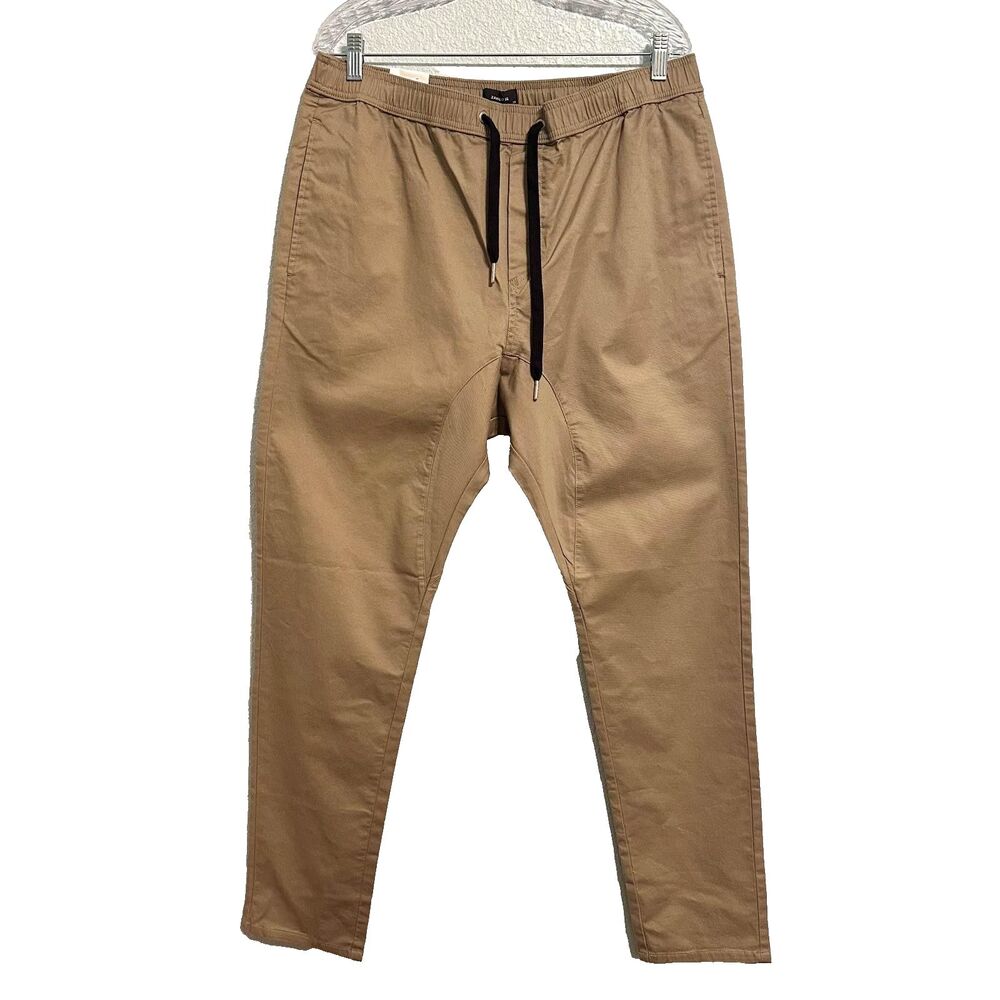 Zanerobe Sureshot Chino Pants Men Size 38 Sandstone Slim Fit Low Rise 2 Pockets